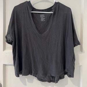 Urban Outfitters Boxy Cropped Black Tee